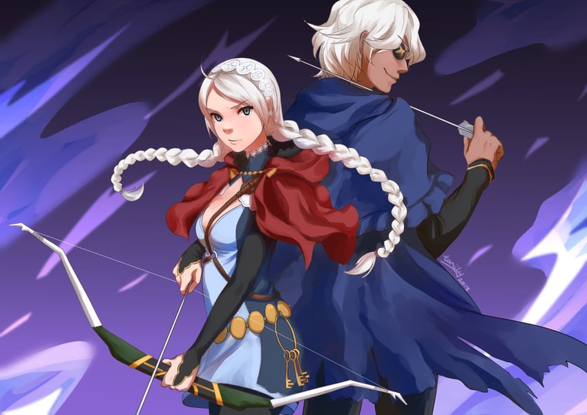 nina and niles (fire emblem and 1 more) drawn by cuppatoriily