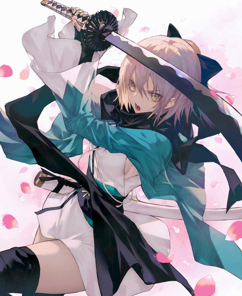 okita souji (fate and 2 more) drawn by wanke