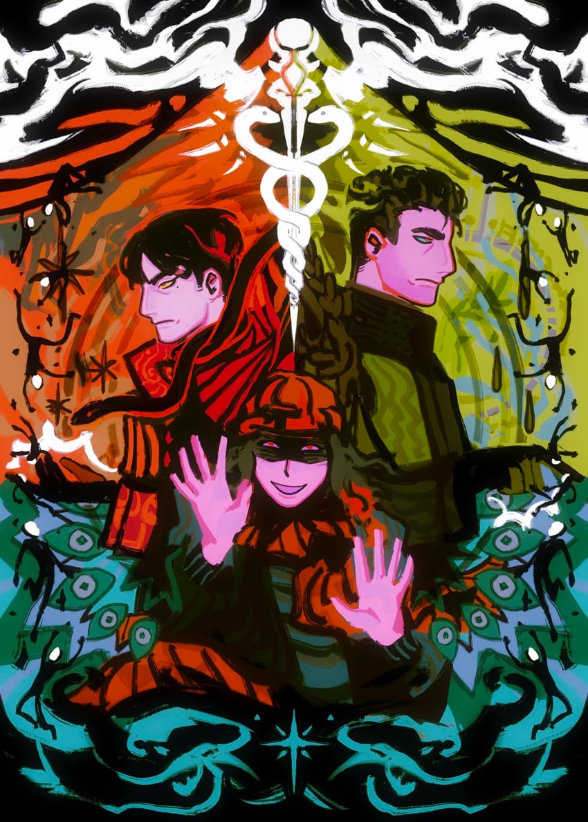 artemy burakh, daniil dankovsky, and clara (pathologic and 1 more) drawn by mittsushi