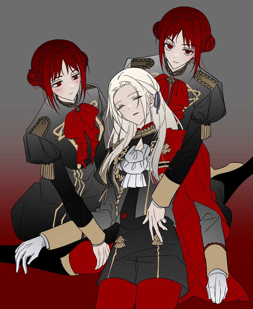 edelgard von hresvelg and monica von ochs (fire emblem and 2 more) drawn by vo1ez
