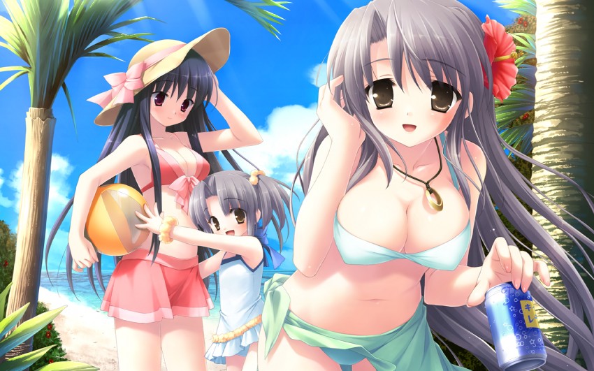 segawa rikako, shinooka misa, and shinooka nene (natsu no ame) drawn by kanekiyo_miwa
