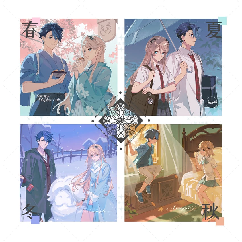 van arkride, elaine auclair, mishy, and rene kincaid (eiyuu densetsu and 1 more) drawn by harukaka030