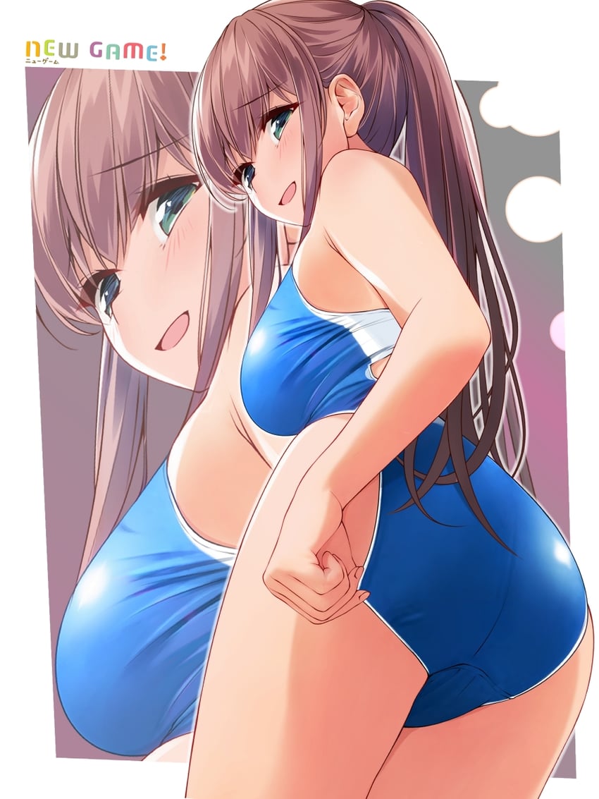 takimoto hifumi and mochizuki momiji (new game!) drawn by chuutaro_metal