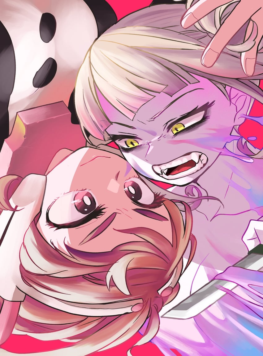 uraraka ochaco and toga himiko (boku no hero academia) drawn by saburou_(326xxx1)