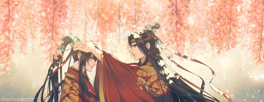 wei wuxian and lan wangji (modao zushi) drawn by minataka94