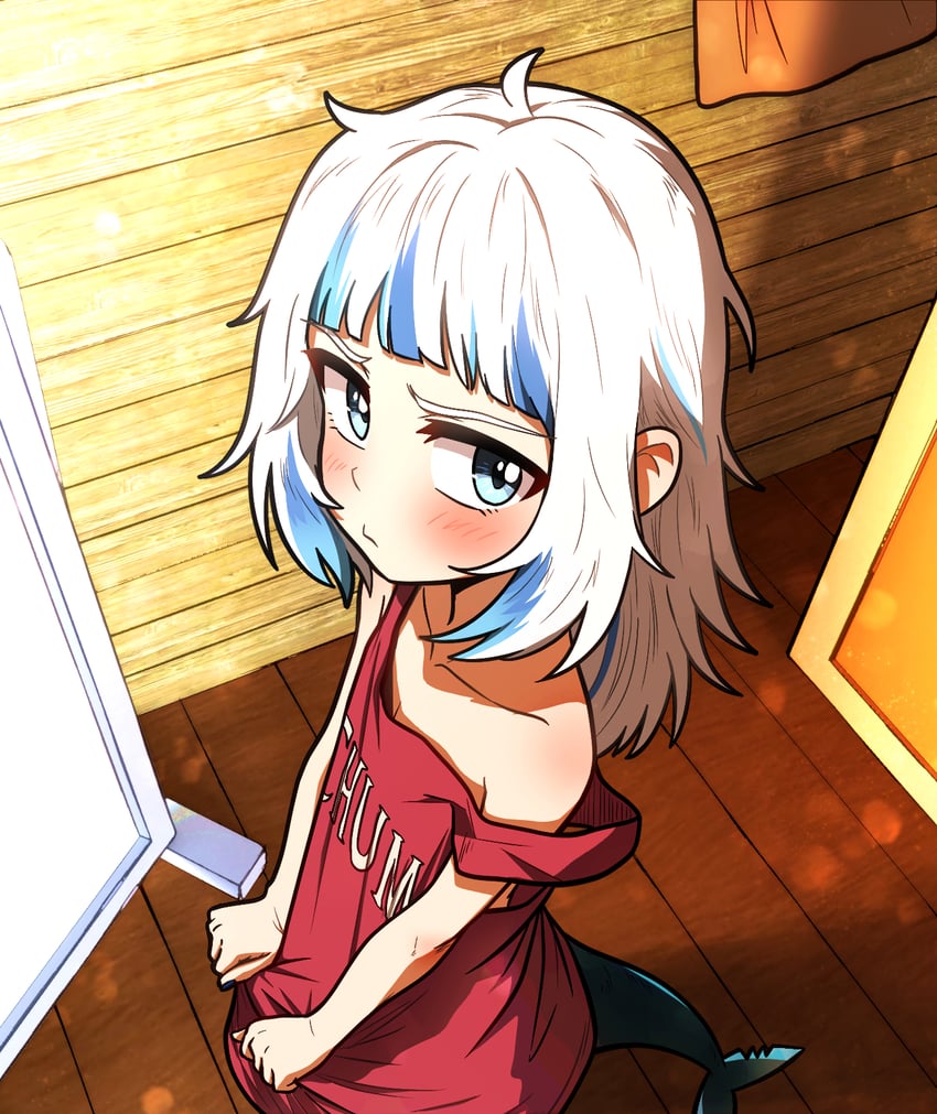 gawr gura (hololive and 1 more) drawn by ddolbang