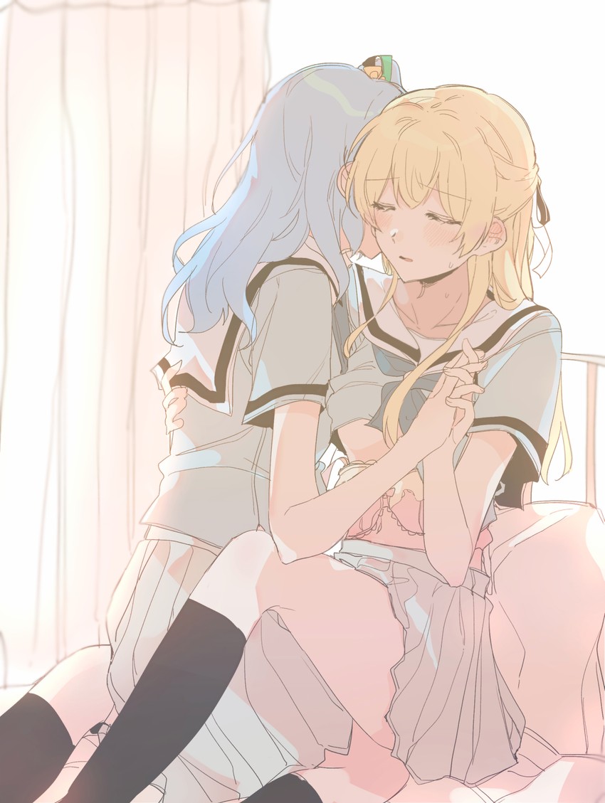 matsubara kanon and shirasagi chisato (bang dream!) drawn by kyudoli