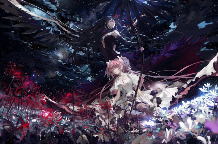 akemi homura, kaname madoka, ultimate madoka, and akuma homura (mahou shoujo madoka magica and 1 more) drawn by stu_dts