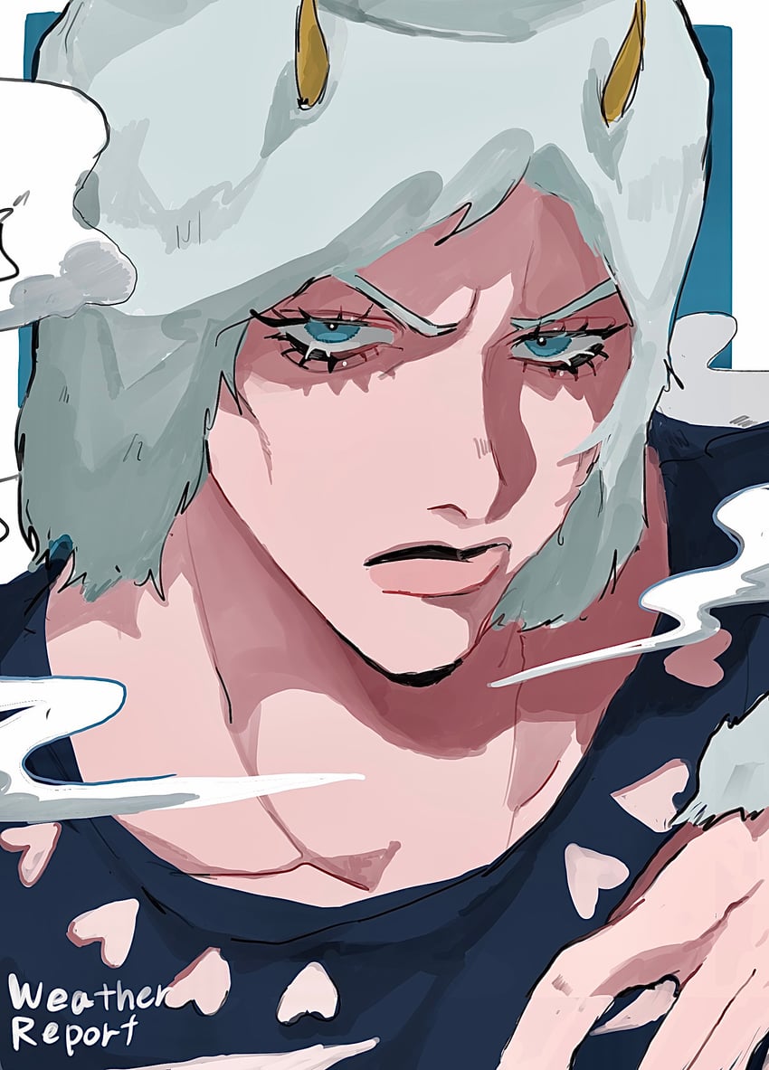 weather report (jojo no kimyou na bouken and 1 more) drawn by matubaru_chan