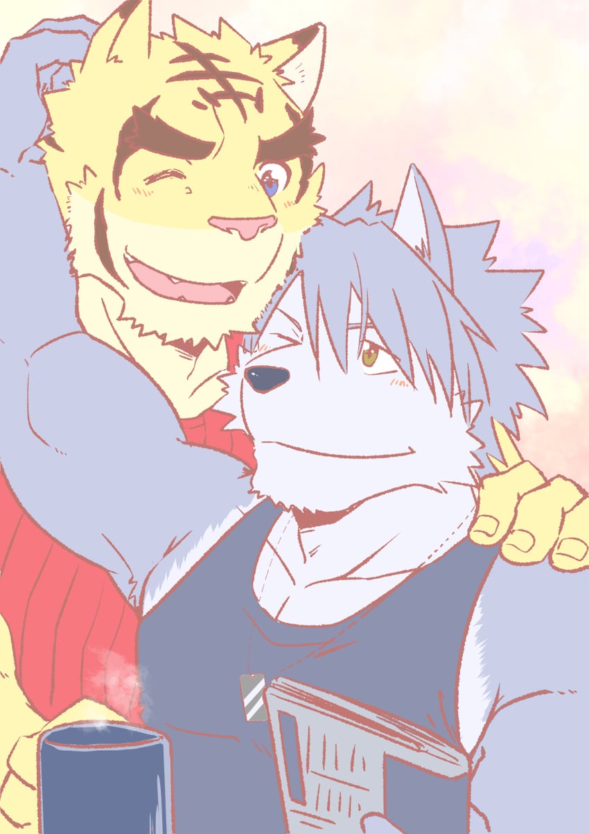 kouya aotsuki and torahiko oshima (morenatsu) drawn by gouyuugou