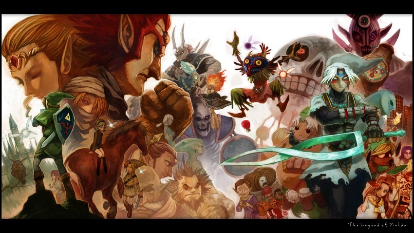 link, princess zelda, mario, ganondorf, young link, and 30 more (the legend of zelda and 3 more) drawn by lack