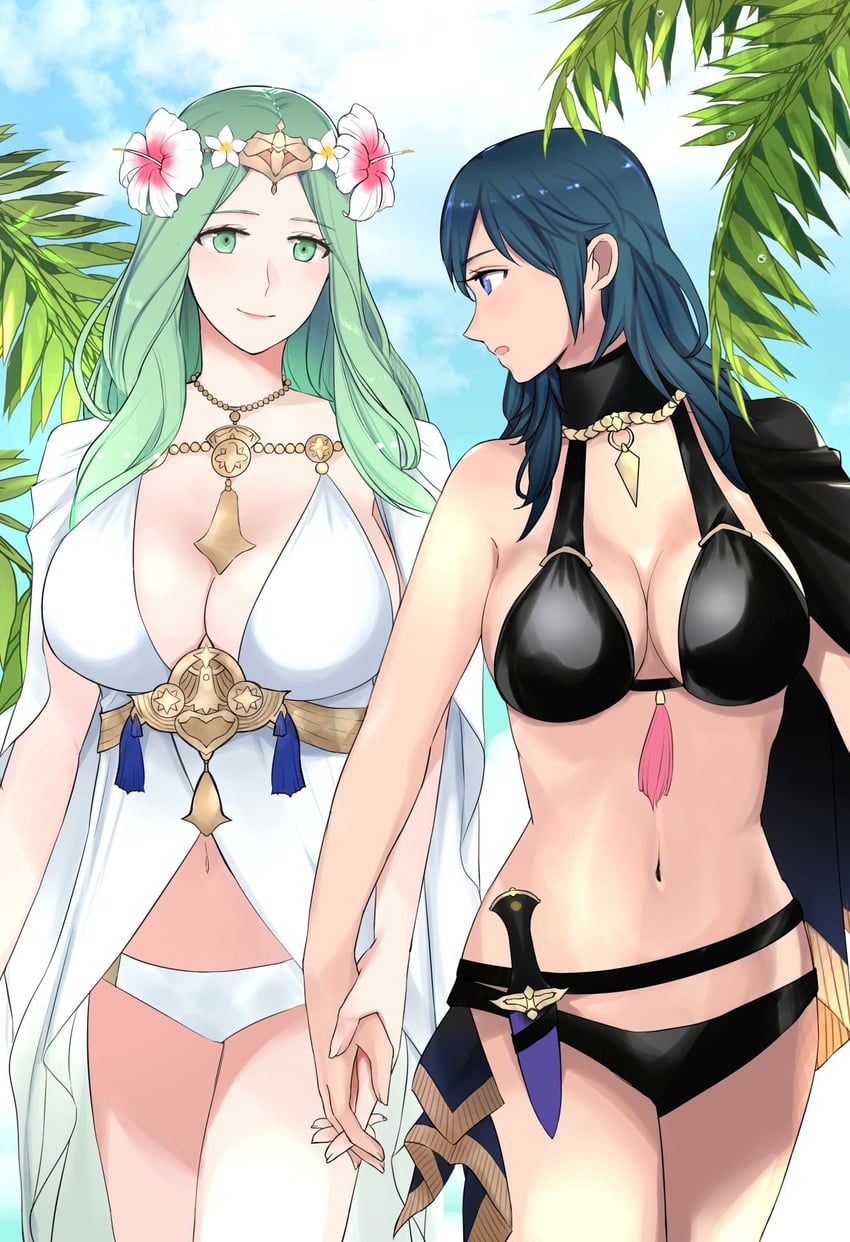 female byleth and rhea (fire emblem and 2 more) drawn by camel000