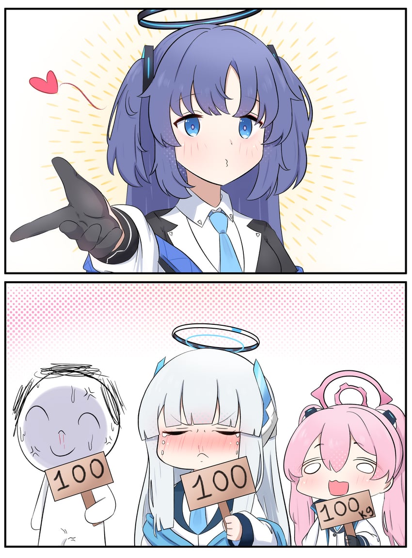 sensei, yuuka, doodle sensei, noa, and koyuki (blue archive and 1 more) drawn by mcr_roggle
