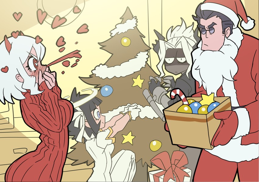 modeus, helltaker, judgement, and azazel (helltaker) drawn by kyo-hei_(kyouhei)
