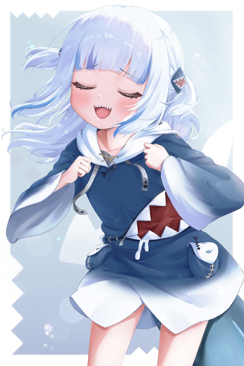 gawr gura (hololive and 1 more) drawn by 4kimizuki