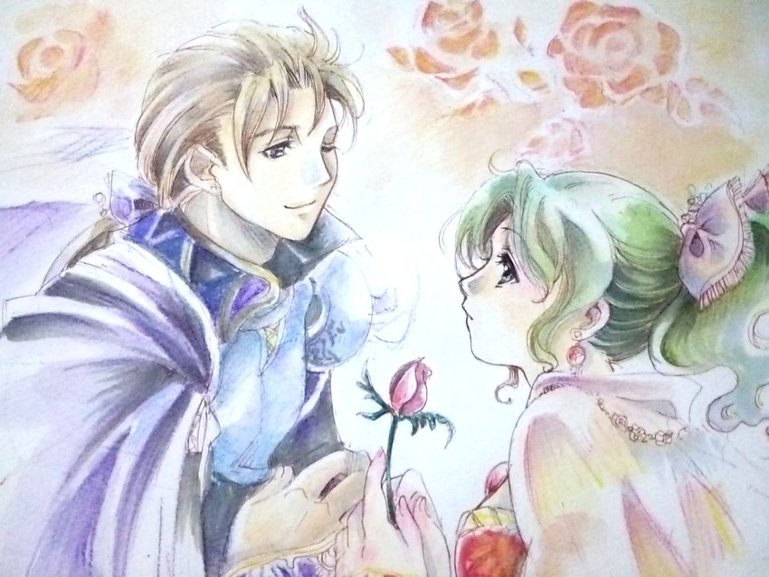 terra branford and edgar roni figaro (final fantasy and 1 more) drawn by nijinohouseki