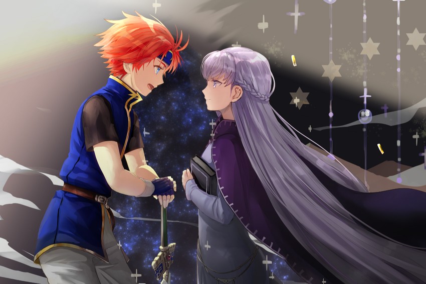 roy and sophia (fire emblem and 1 more) drawn by shoochiku_bai