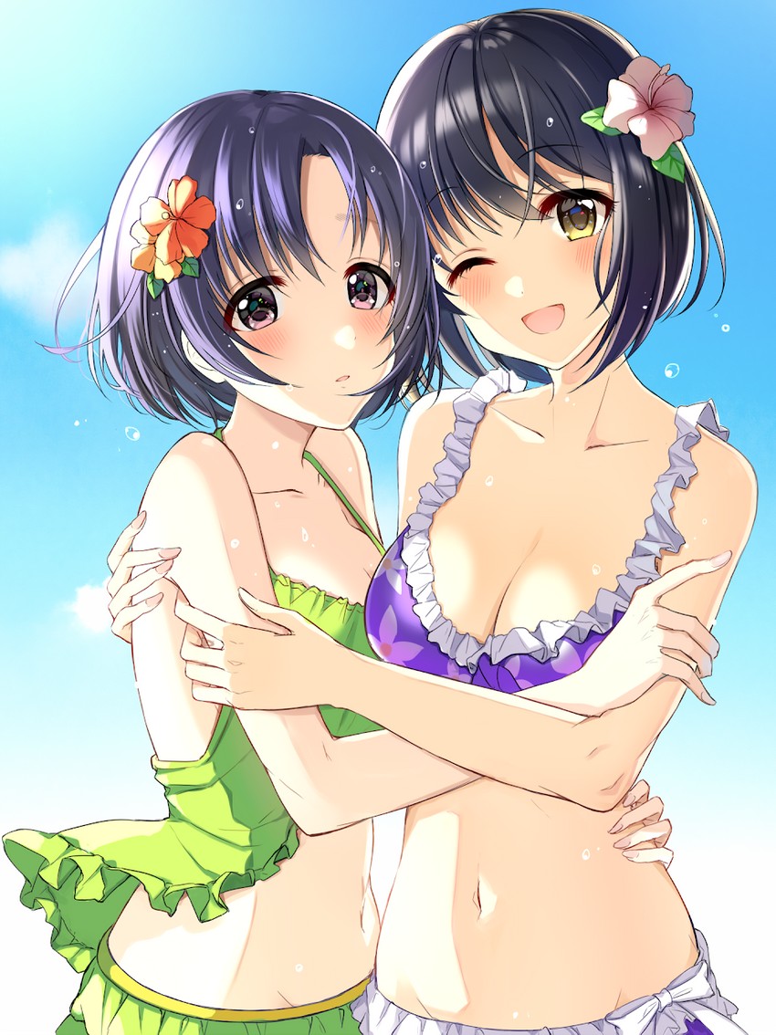 takafuji kako and shiragiku hotaru (idolmaster and 1 more) drawn by satoimo_chika