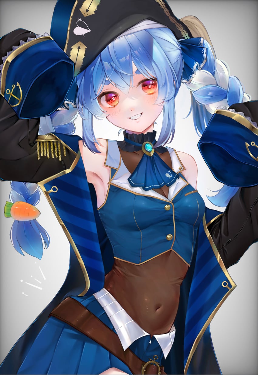houshou marine and usada pekora (hololive) drawn by haruzawa_1121