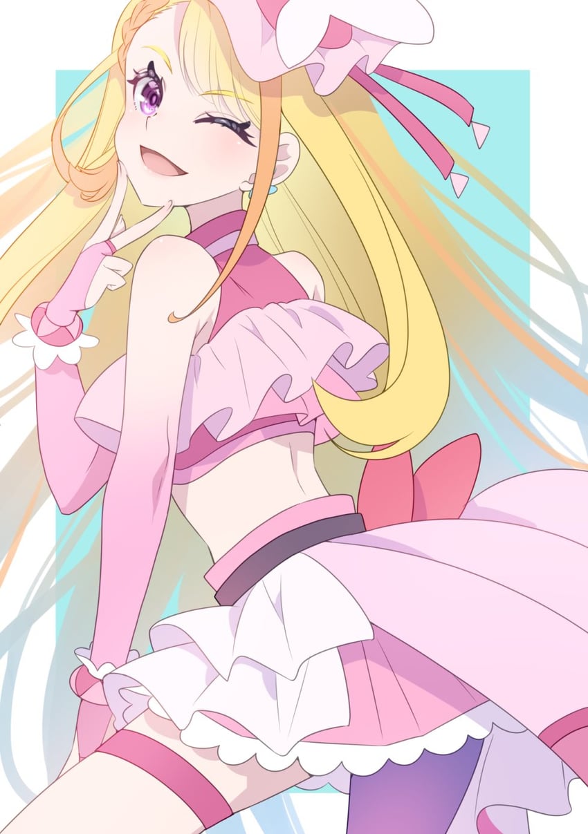 hijiri ageha and cure butterfly (precure and 1 more) drawn by osarutukamaeru