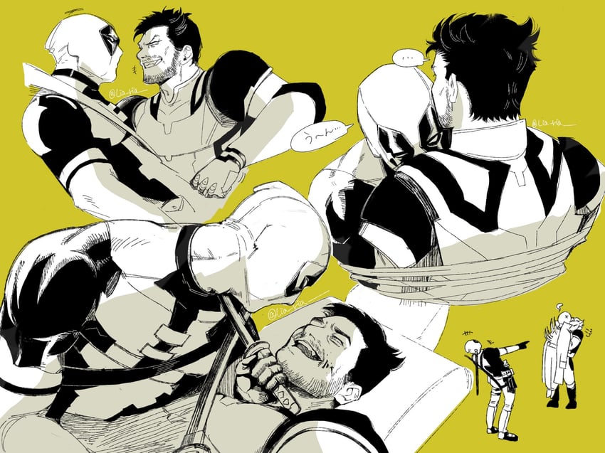 wolverine, deadpool, and cassandra nova (marvel and 4 more) drawn by lia_ria