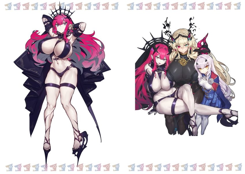 baobhan sith, melusine, and barghest (fate and 1 more) drawn by melon22