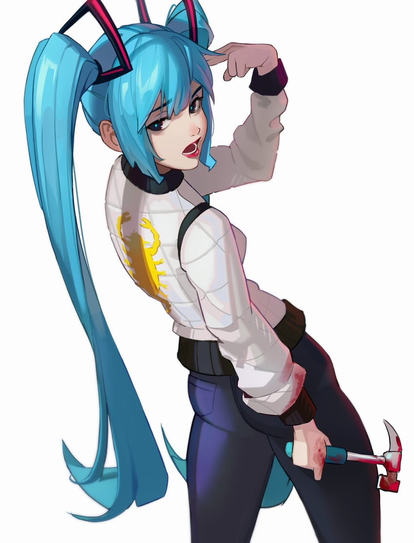 hatsune miku (vocaloid and 1 more) drawn by dethmaid