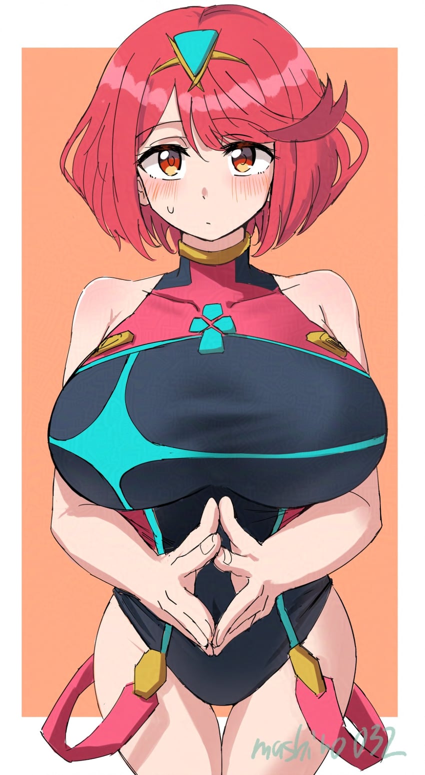 pyra (xenoblade chronicles and 1 more) drawn by ereka