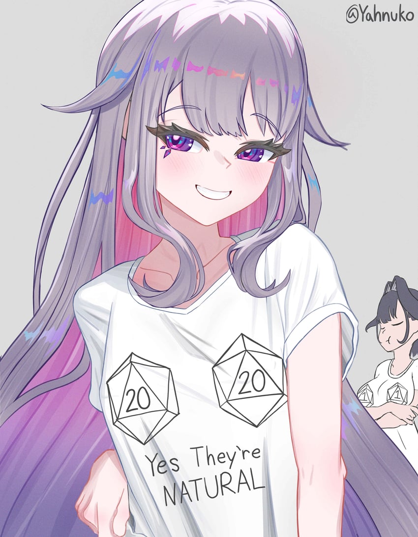 ouro kronii and koseki bijou (hololive and 1 more) drawn by yahnuko
