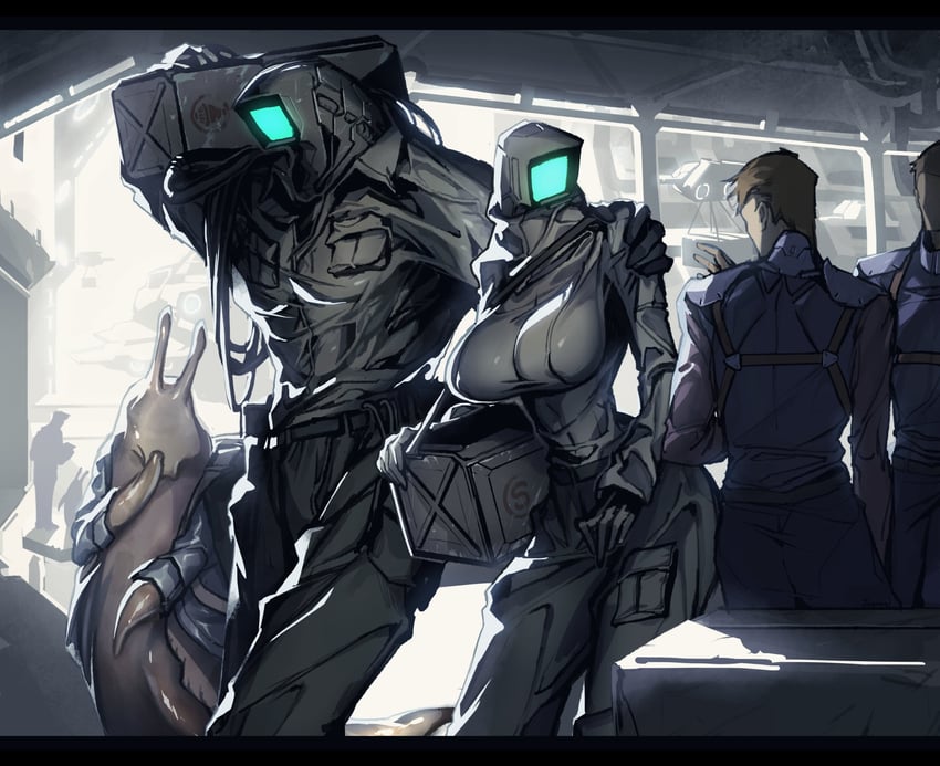 engi and slug (ftl: faster than light) drawn by juerucj
