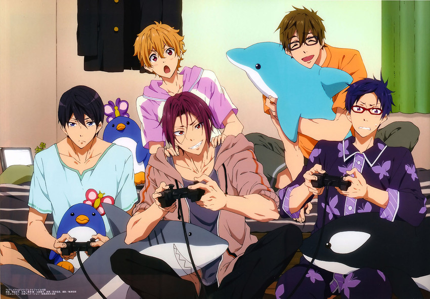 tachibana makoto, nanase haruka, matsuoka rin, hazuki nagisa, and ryuugazaki rei (free!) drawn by muta_ryouhei