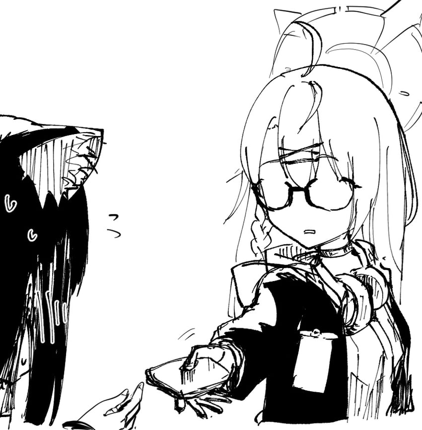 kazusa and kotama (blue archive) drawn by shitsugaikotsu
