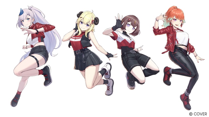 takanashi kiara, tsunomaki watame, pavolia reine, and anya melfissa (hololive and 2 more) drawn by arked_(arkedmp)