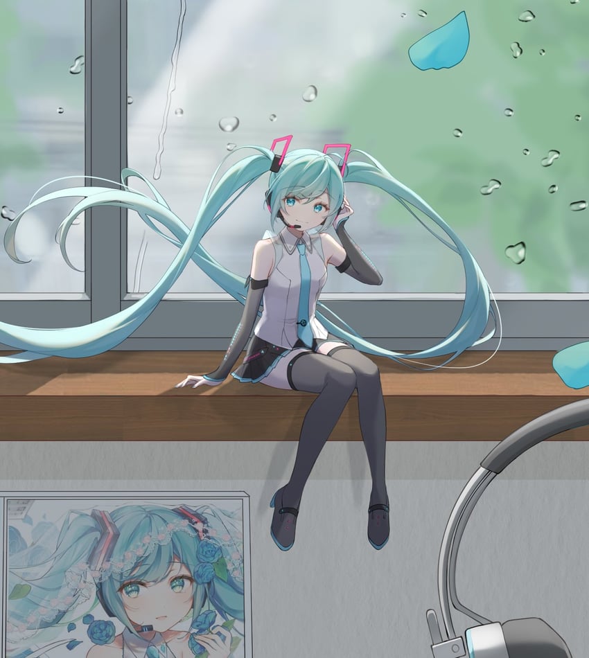 hatsune miku (vocaloid) drawn by drawing_kanon