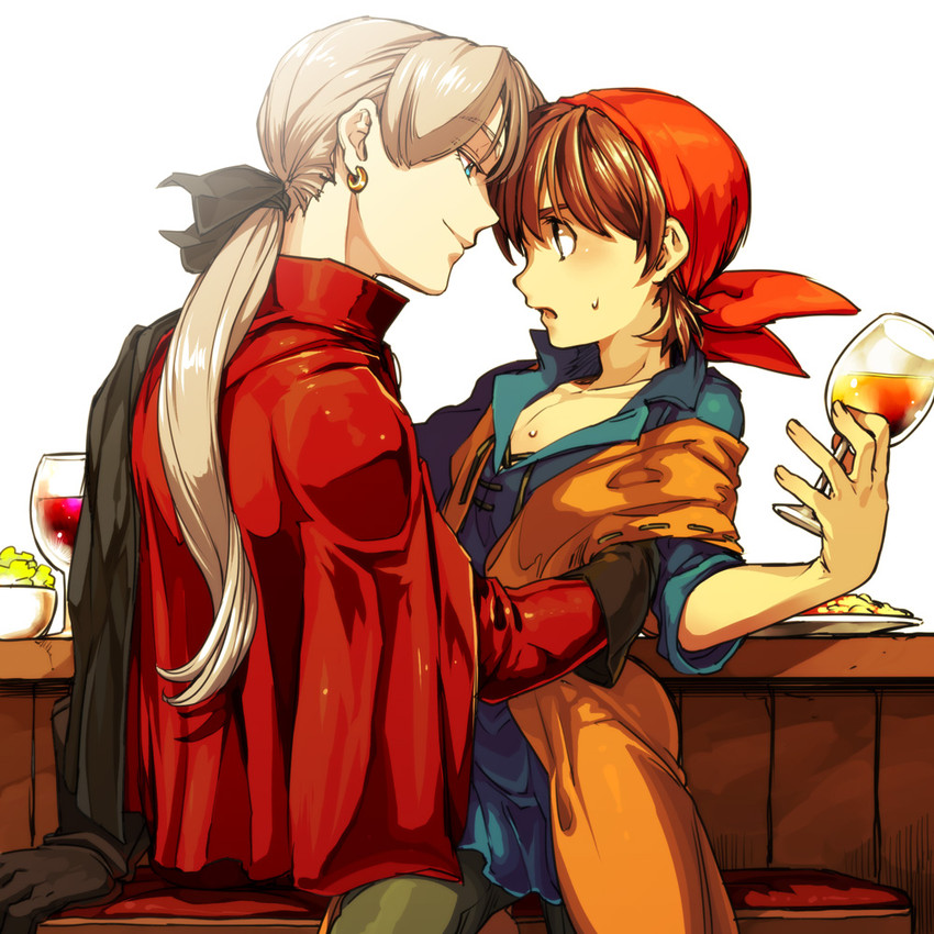 hero and kukuru (dragon quest and 1 more) drawn by zakki