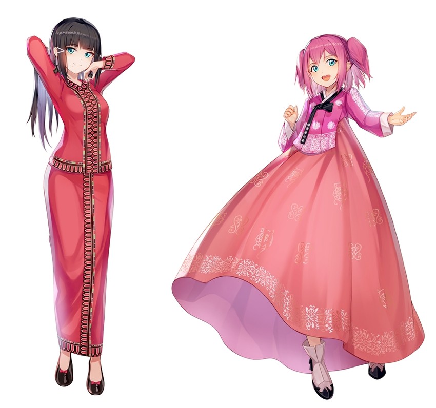 kurosawa dia and kurosawa ruby (love live! and 1 more) drawn by btraphen