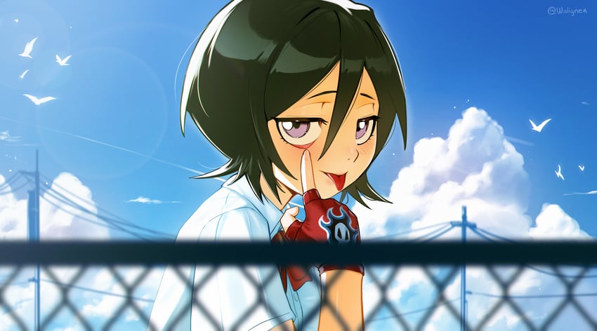 kuchiki rukia (bleach) drawn by waligner