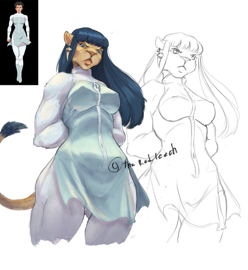 princess linna (invincible and 1 more) drawn by the_red_leech