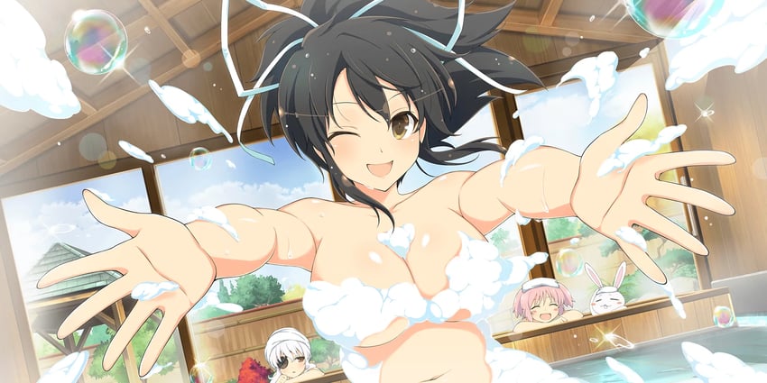 asuka, hibari, yagyu, and ninto (senran kagura and 1 more) drawn by yaegashi_nan