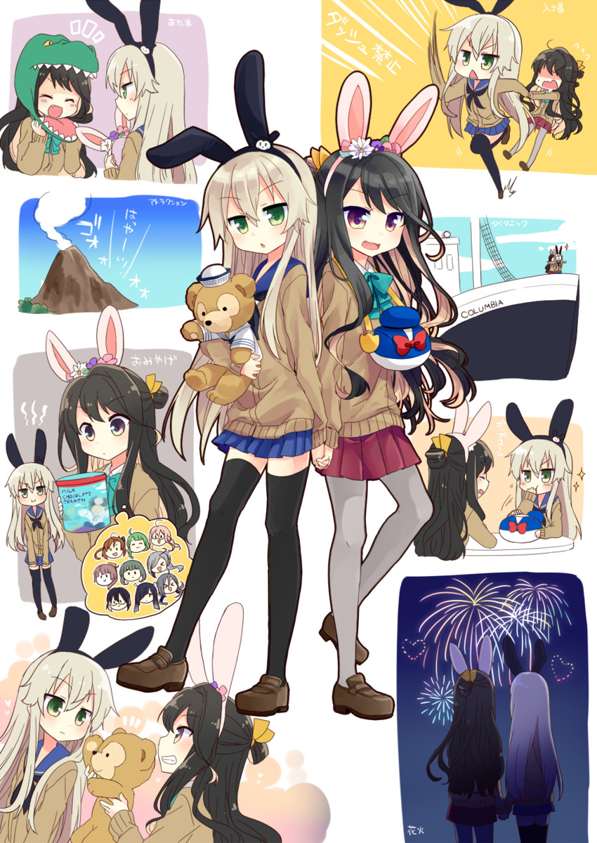 shimakaze, naganami, akigumo, kiyoshimo, makigumo, and 9 more (kantai collection and 4 more) drawn by nagasioo