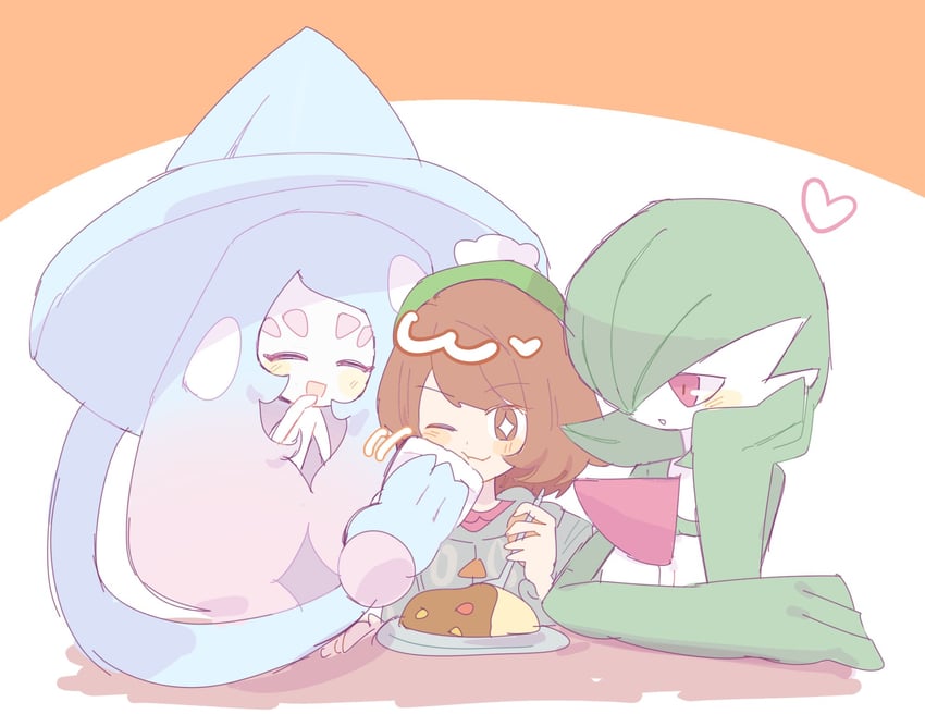 gardevoir, gloria, and hatterene (pokemon and 1 more) drawn by han0579