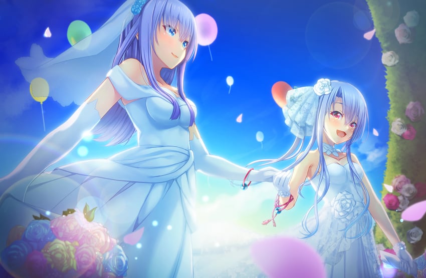 sorakado ao and sorakado ai (summer pockets) drawn by shootinghaze