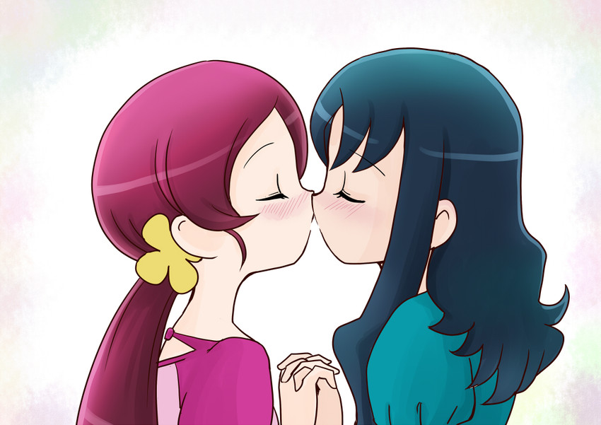 kurumi erika and hanasaki tsubomi (precure and 1 more) drawn by bakusai