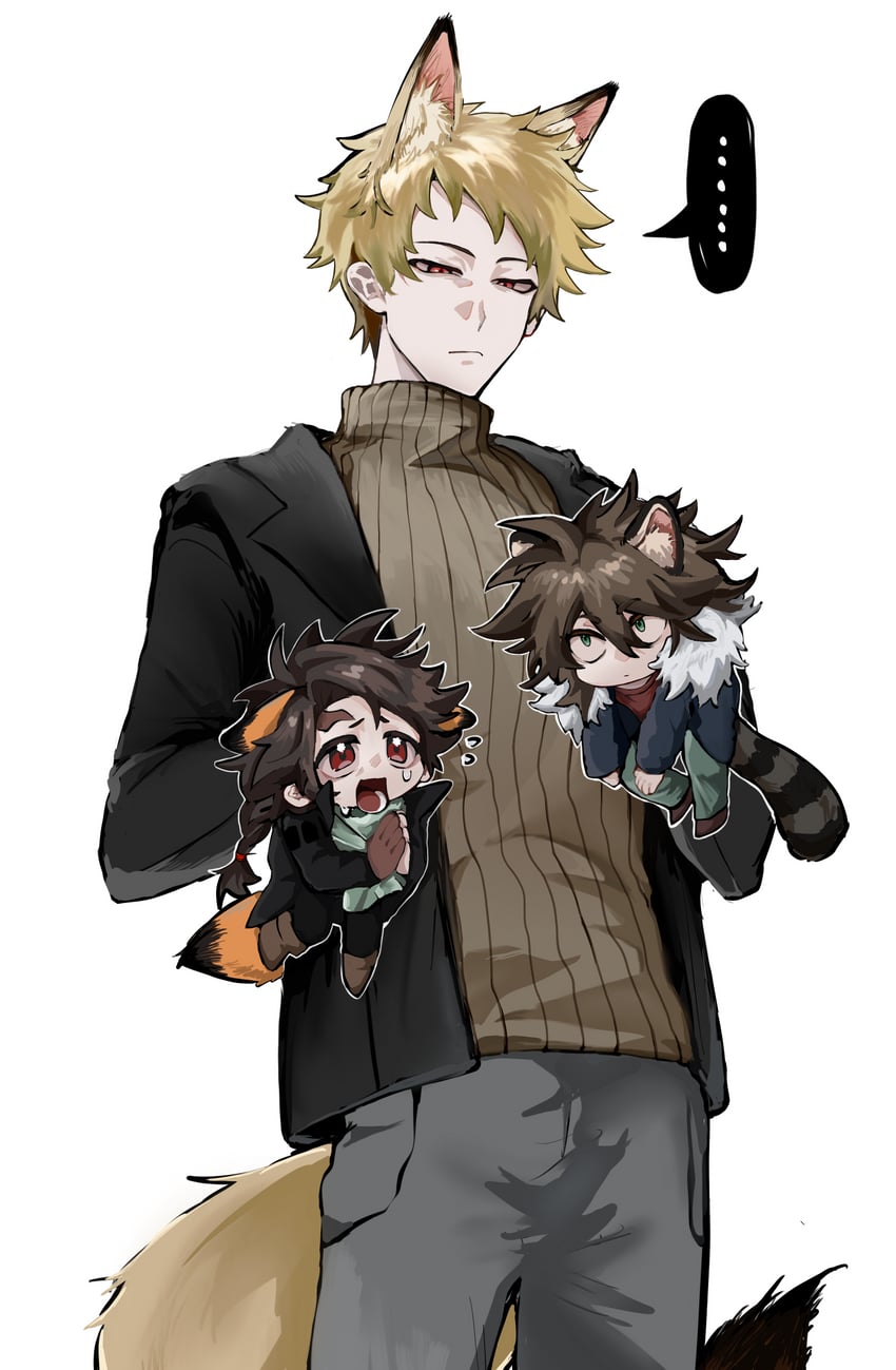 atou haruki, harada minoru, and isoi reiji (saibou shinkyoku) drawn by lingyueshi