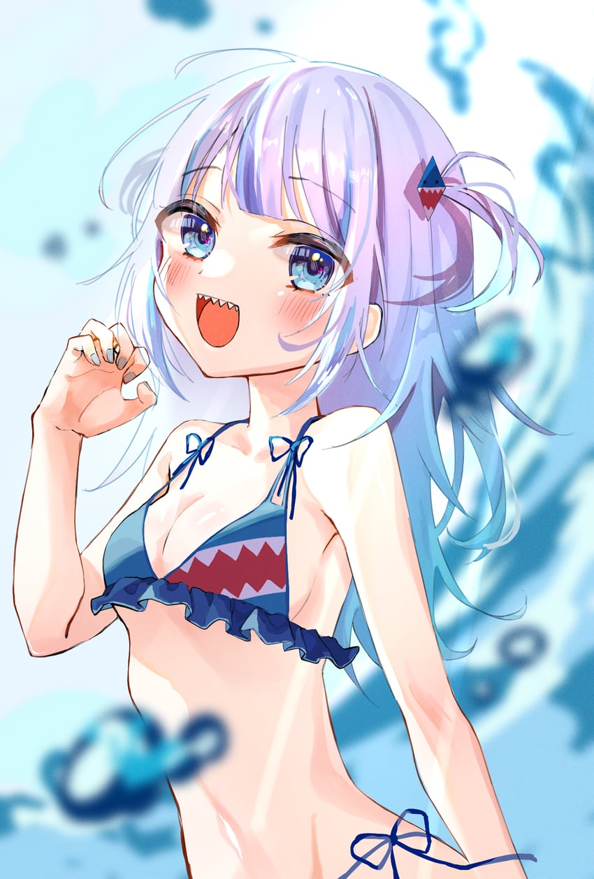 gawr gura (hololive and 1 more) drawn by amakami_konomi_(artist)
