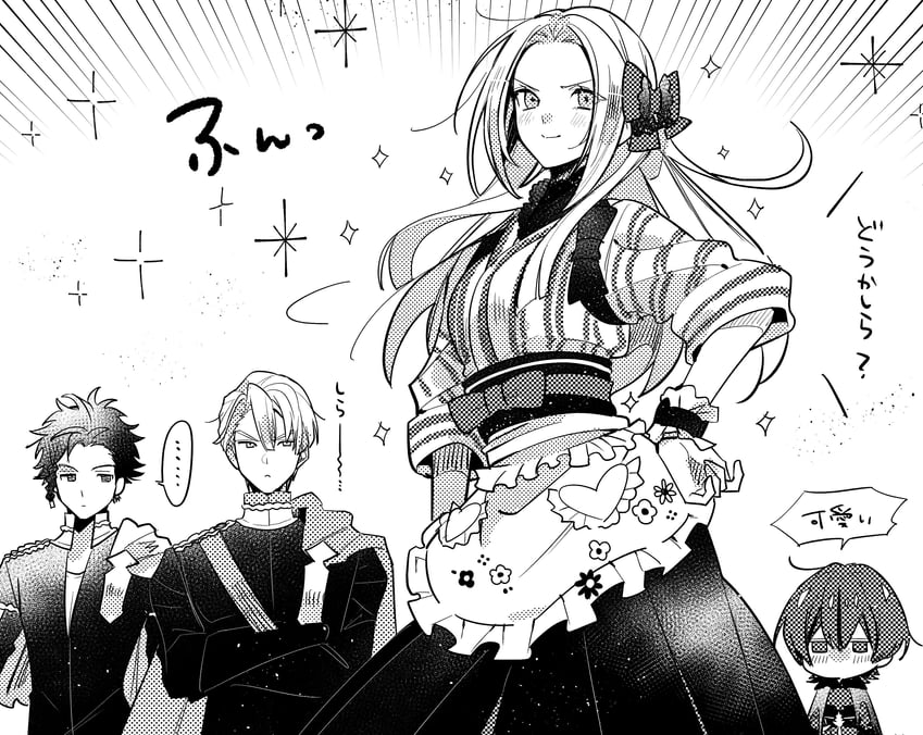 edelgard von hresvelg, dimitri alexandre blaiddyd, male byleth, and claude von riegan (fire emblem and 1 more) drawn by illust_mi