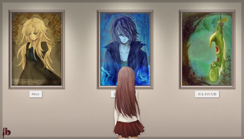 ib, mary, garry, and yoshi (mario and 1 more) drawn by ioness