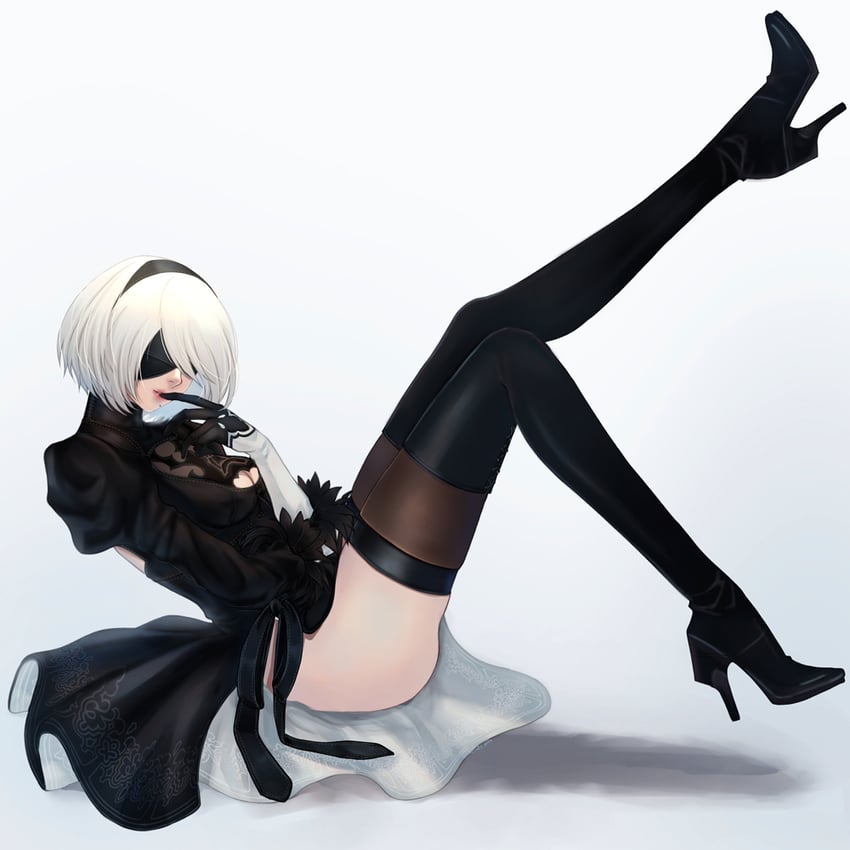 2b (nier and 1 more) drawn by mitsuki_nite