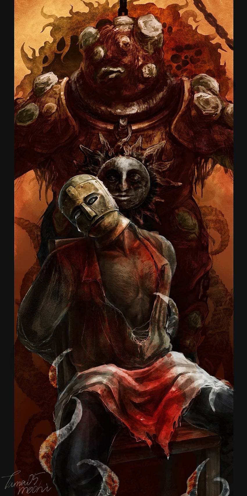 blackguard big boggart and dung eater (elden ring) drawn by tama05mochi