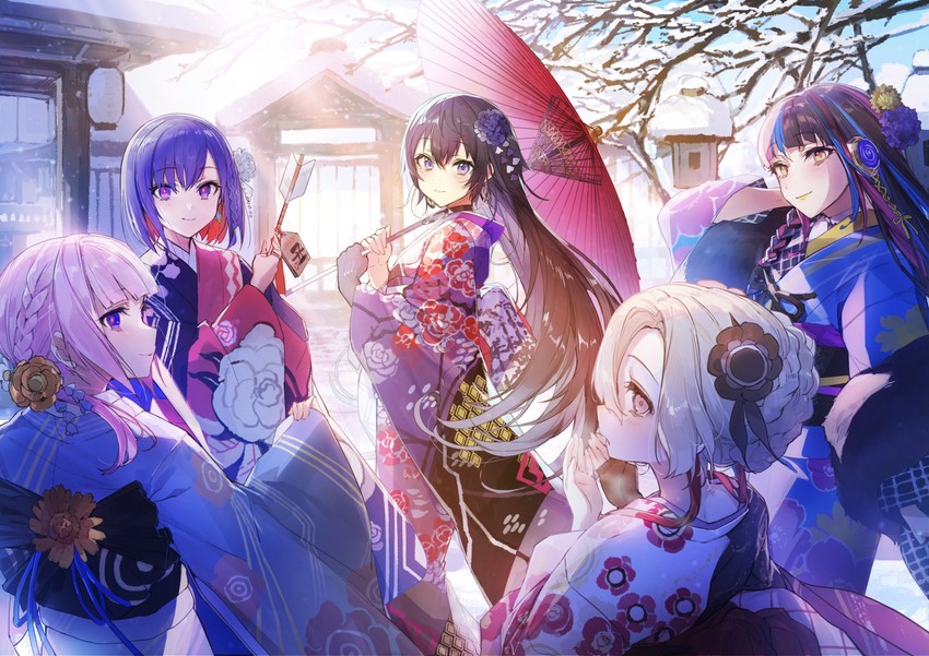 isekaijoucho, kaf, rim, koko, and harusaruhi (kamitsubaki studio) drawn by wata_(attaka_towel)
